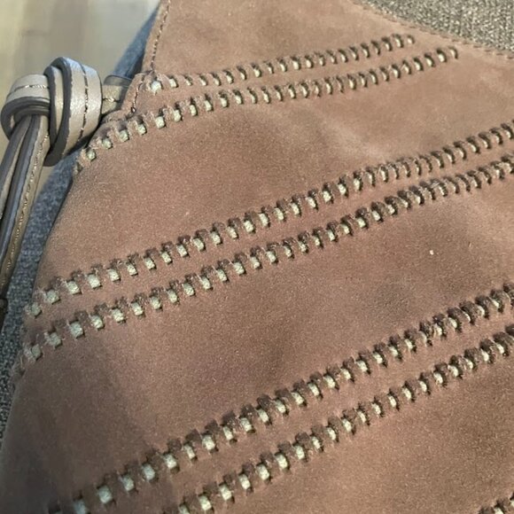 Nella Leather and Suede Hobo Bag Vince Camuto, Mink color - Picture 11 of 16